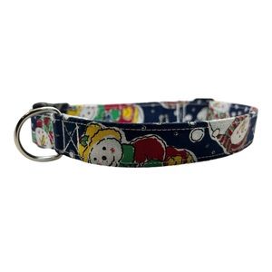 1” Christmas Dog Collar - Blue/Snowmen